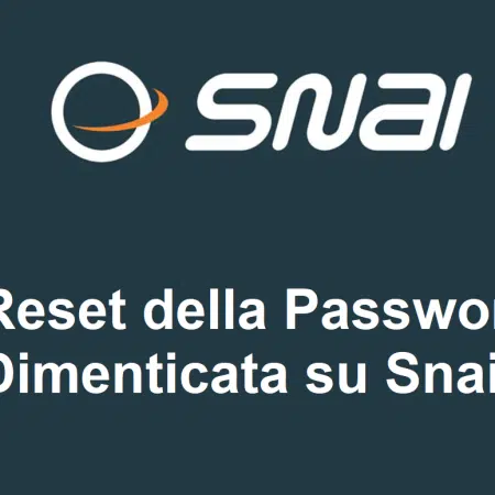 Reset della Password Dimenticata su Snai.it